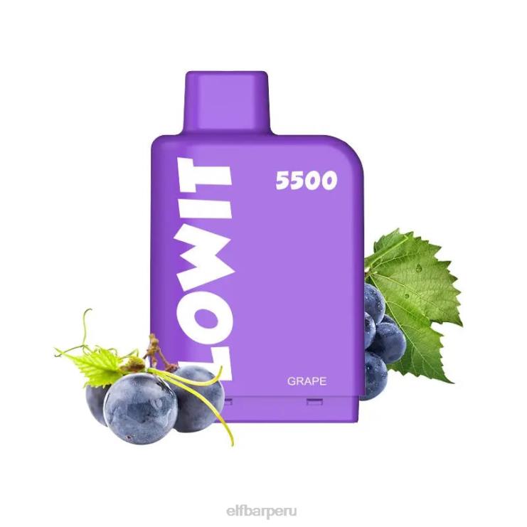 6DJVV142 ELFBAR vaina precargada lowit 5500 inhalaciones 2% nic uva