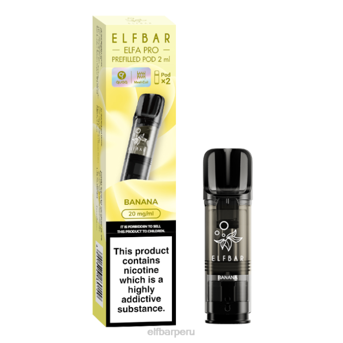 elfbar elfa pro cápsulas precargadas - 20 mg - paquete de 2 06XD78 banana