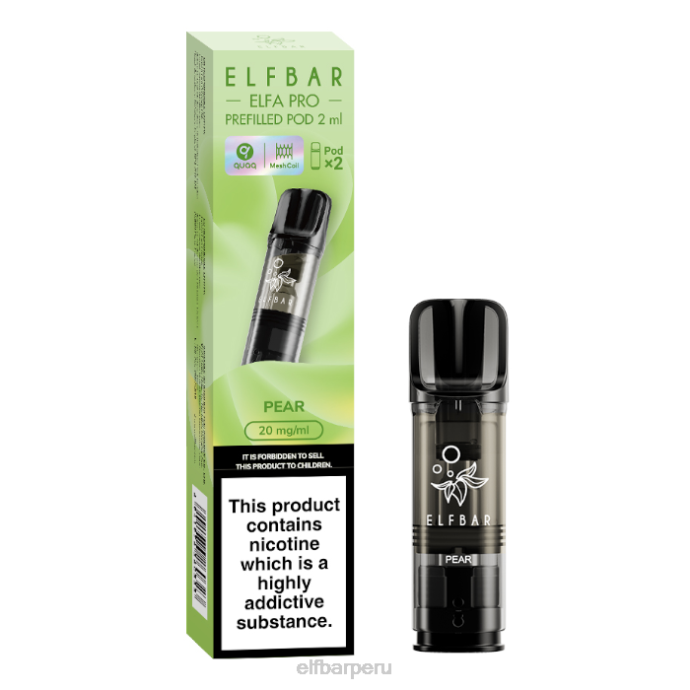 elfbar elfa pro cápsulas precargadas - 20 mg - paquete de 2 06XD91 pera
