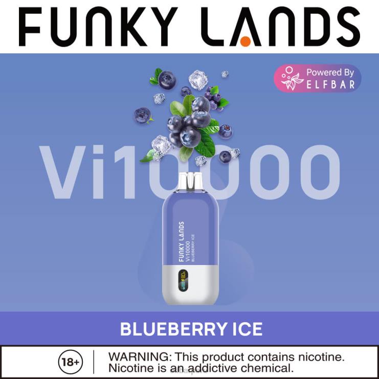 6DJVV158 ELFBAR Funky Lands desechables vape vi10000 bocanadas hielo de arándanos