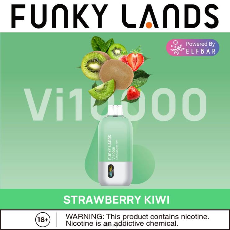 6DJVV161 ELFBAR Funky Lands desechables vape vi10000 bocanadas kiwi fresa