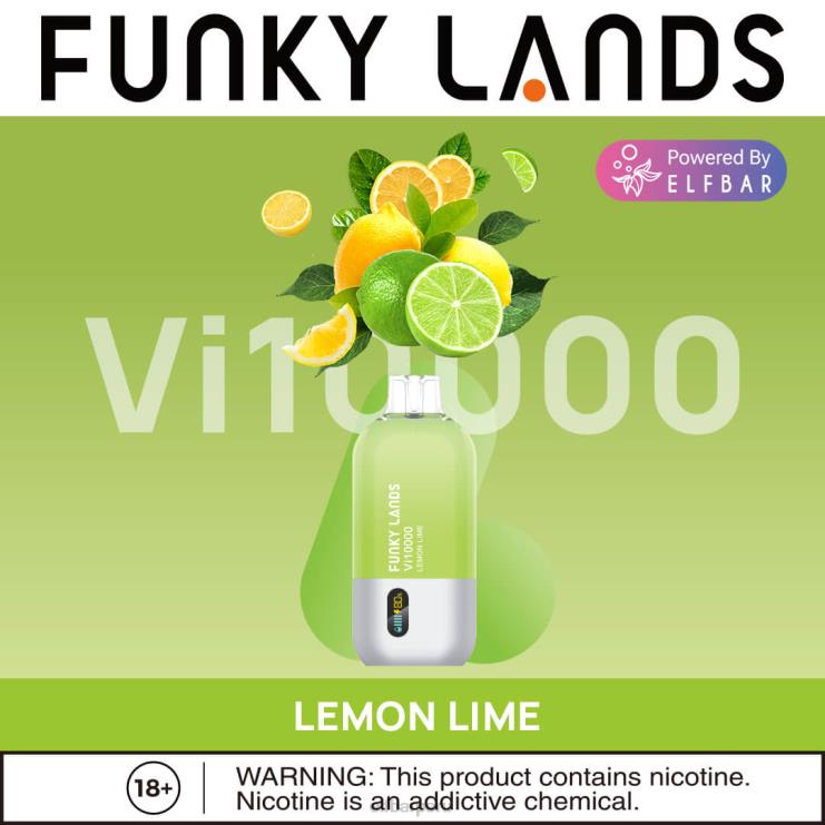 6DJVV164 ELFBAR Funky Lands desechables vape vi10000 bocanadas Lima Limon