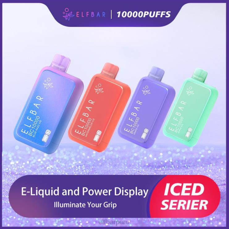 6DJVV1 ELFBAR Serie de hielo vape bc10000 desechable con el mejor sabor hielo azul