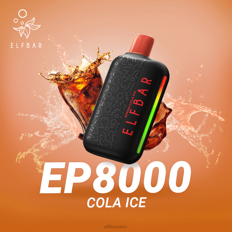 6DJVV63 ELFBAR vape desechable nuevos soplos ep8000 hielo de cola
