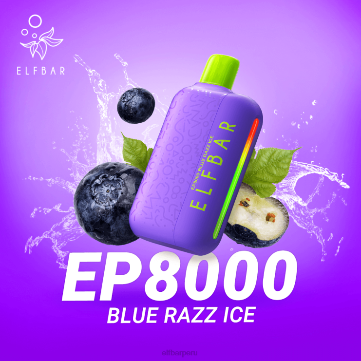 6DJVV65 ELFBAR vape desechable nuevos soplos ep8000 hielo azul