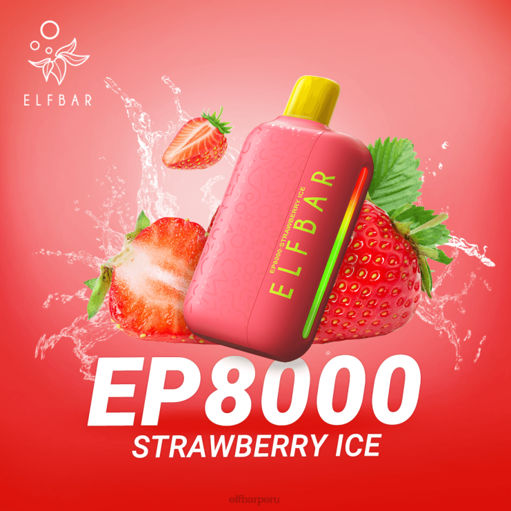 6DJVV76 ELFBAR vape desechable nuevos soplos ep8000 hielo de fresa
